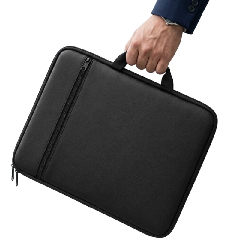 FUNDA MALETIN NEGRA PARA LAPTOP 15-16 PULGADAS CON PROTECCIÓN 360° IMPERMEABLE CORPORATIVA - 1