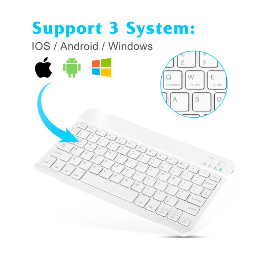 TECLADO CON MOUSE BLUETOOTH INALAMBRICO PARA TABLET + LAPIZ UNIVERSAL - 3