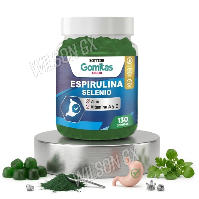 GOMITAS ESPIRULINA SELENIO 130 UND SOTTCOR LABS - 1