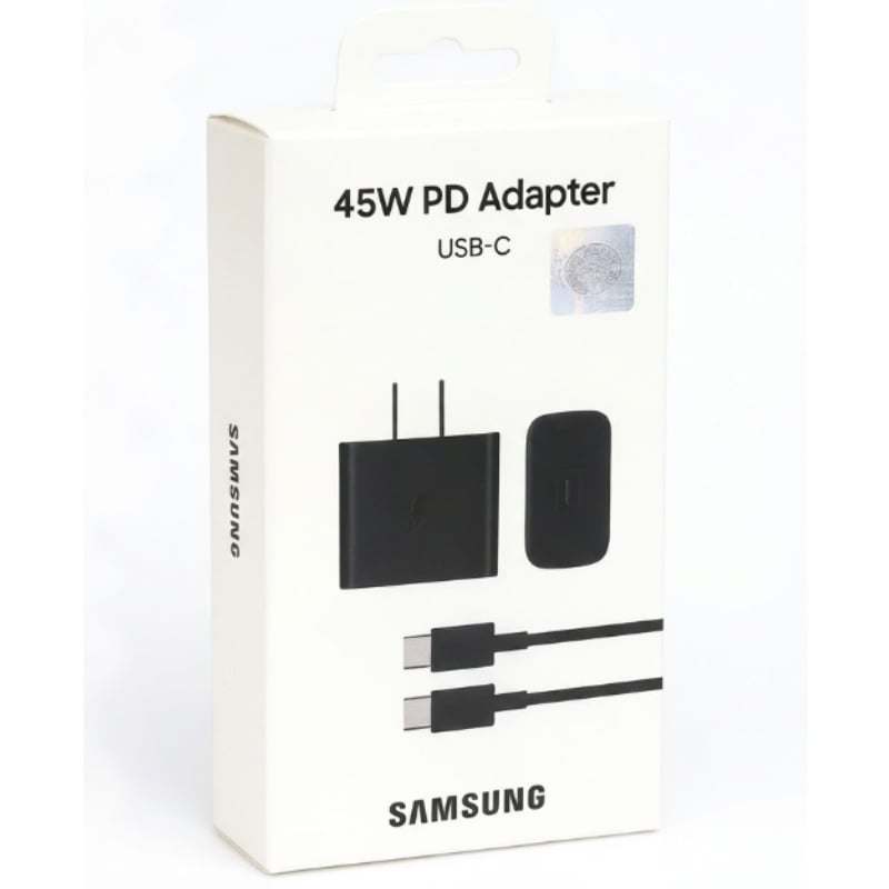 CARGADOR SAMSUNG 45W USB C CARGA RÁPIDA + CABLE TIPO C  SMARTPHONES Y TABLETS - 1