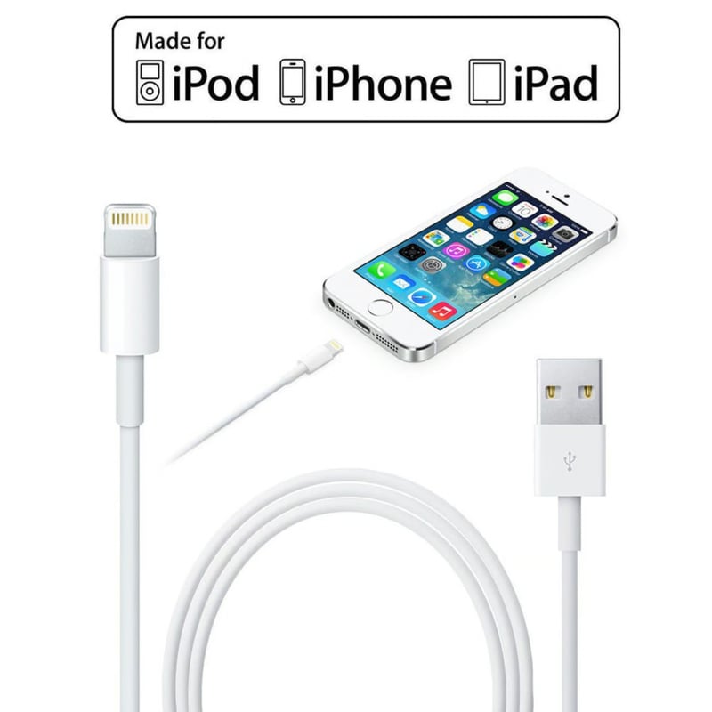 CABLE USB-A A LIGHTNING 1M PARA IPHONE CARGA RÁPIDA Y TRANSFERENCIA DATOS USB - 4