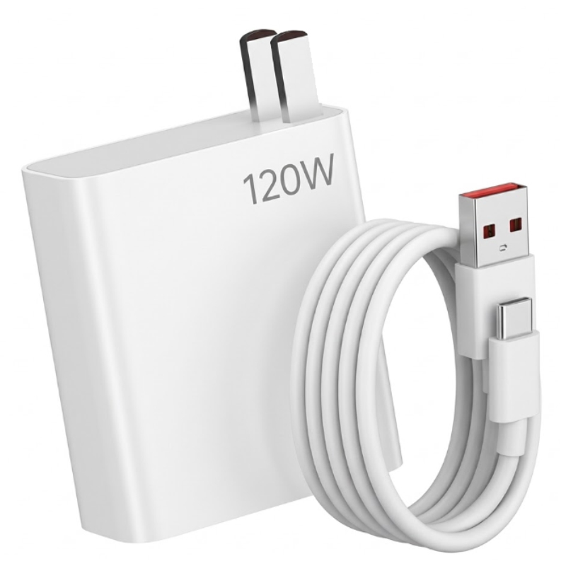 CARGADOR RÁPIDO 120W CON CABLE USB A A USB C ALTA POTENCIA Y CARGA SEGURA - 1