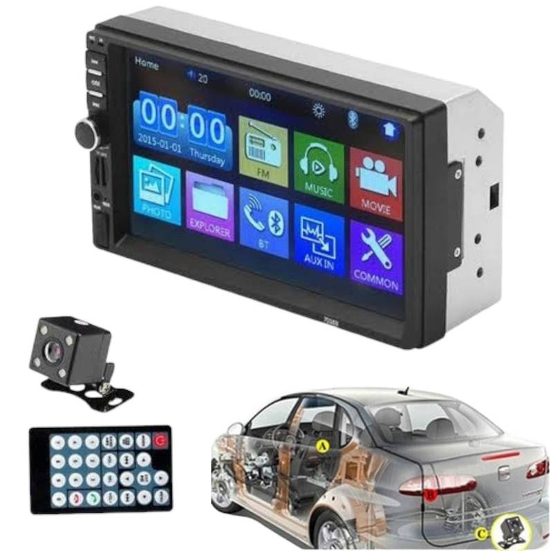 AUTORADIO MP5 PANTALLA TÁCTIL CON CÁMARA DE RETROCESO BLUETOOTH USB - 5