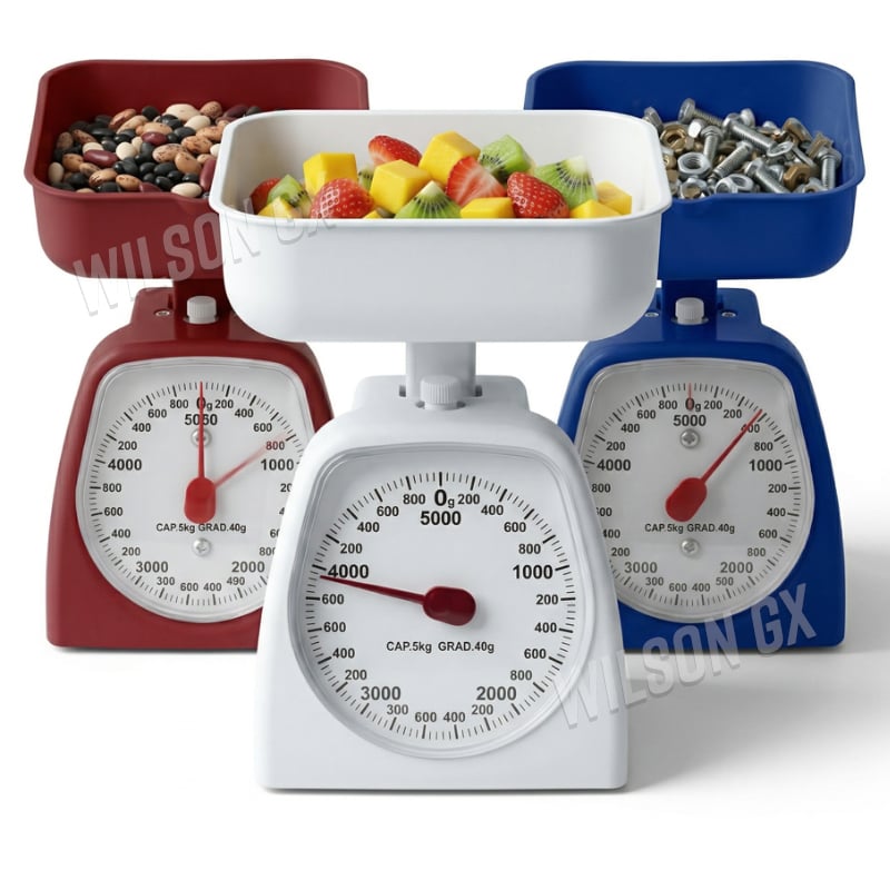 BALANZA GRAMERA 5KG COCINA ANALÓGICA MECÁNICA PORTÁTIL BÁSCULA - 1