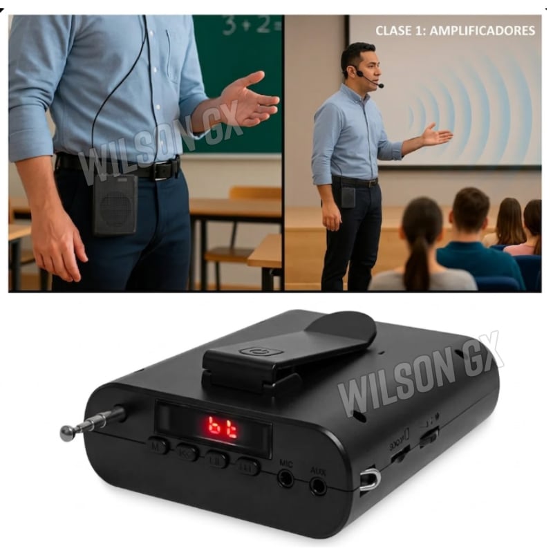 AMPLIFICADOR DE VOZ PORTÁTIL VINCHA CORREA BLUETOOTH RECARGABLE USB - 2