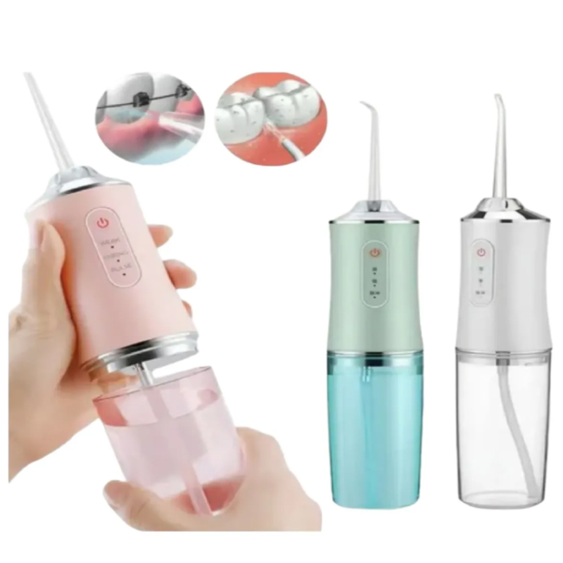 IRRIGADOR BUCAL PORTÁTIL INALÁMBRICO 3 MODOS RECARGABLE USB LIMPIEZA DENTAL - 4