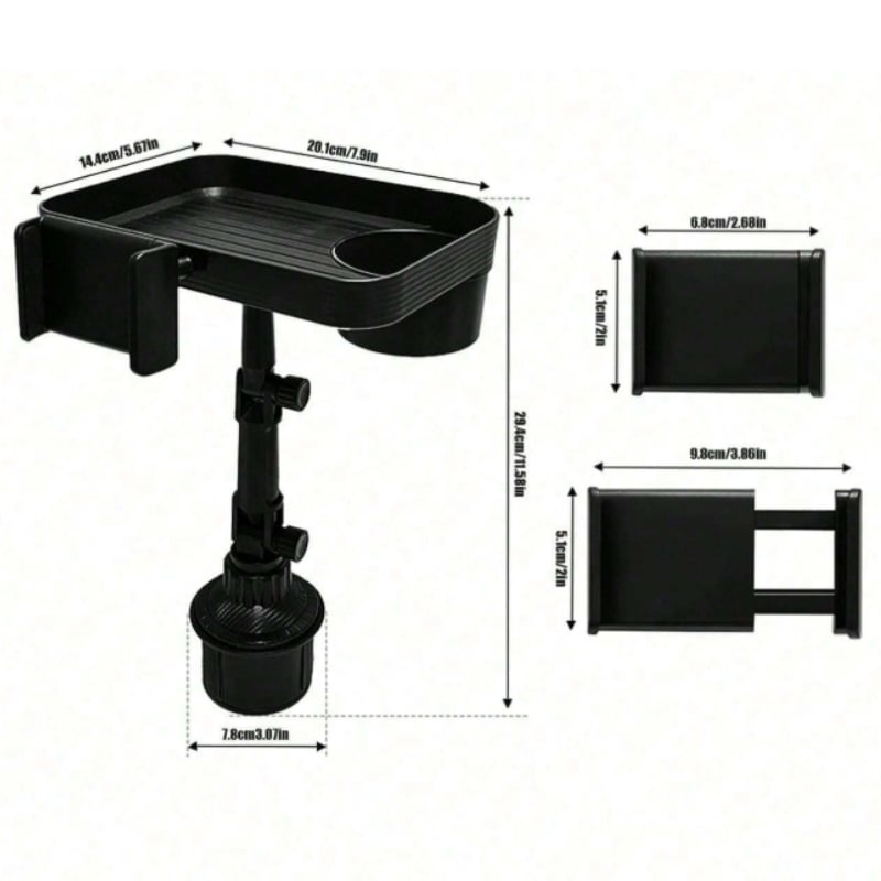 SOPORTE ORGANIZADOR BANDEJA PORTA BOTELLAS VASO CELULAR PARA AUTO 3 EN 1 - 3
