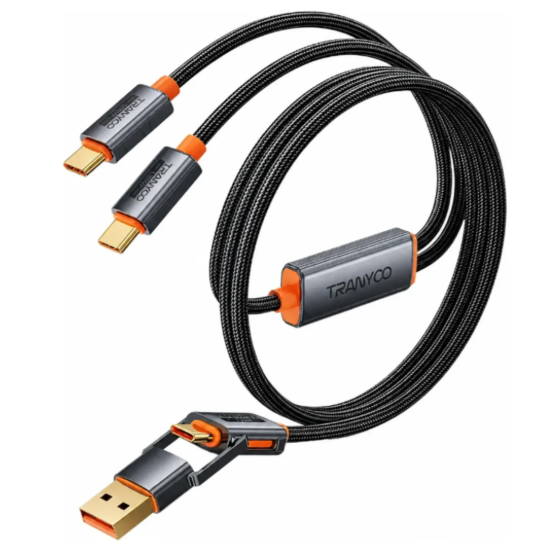 CABLE PREMIUM 4 EN 1 USB Y USB C A 2 USB TIPO C CARGA RÁPIDA 100W - 2