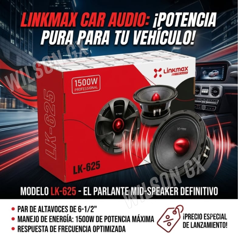 PARLANTES PARA AUTO DE 1200W 6 -1/2' PARLANTE WOOFER AUDIO CARRO 1200 W - 2