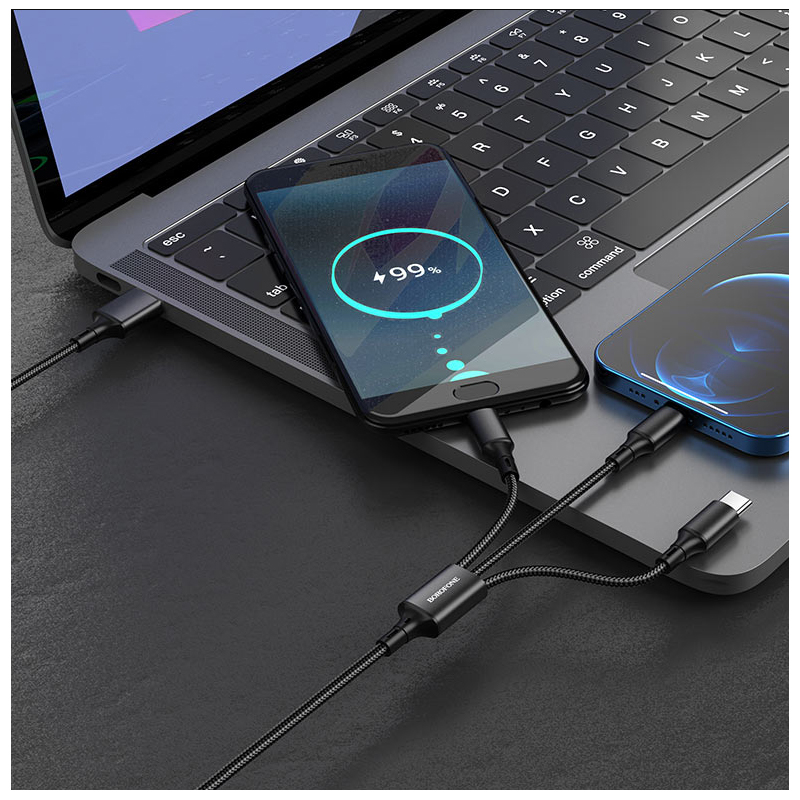 CABLE 3 EN 1 CARGA RÁPIDA USB A TIPO C LIGHTN MICRO USB CELULAR TABLET AUTO - 2