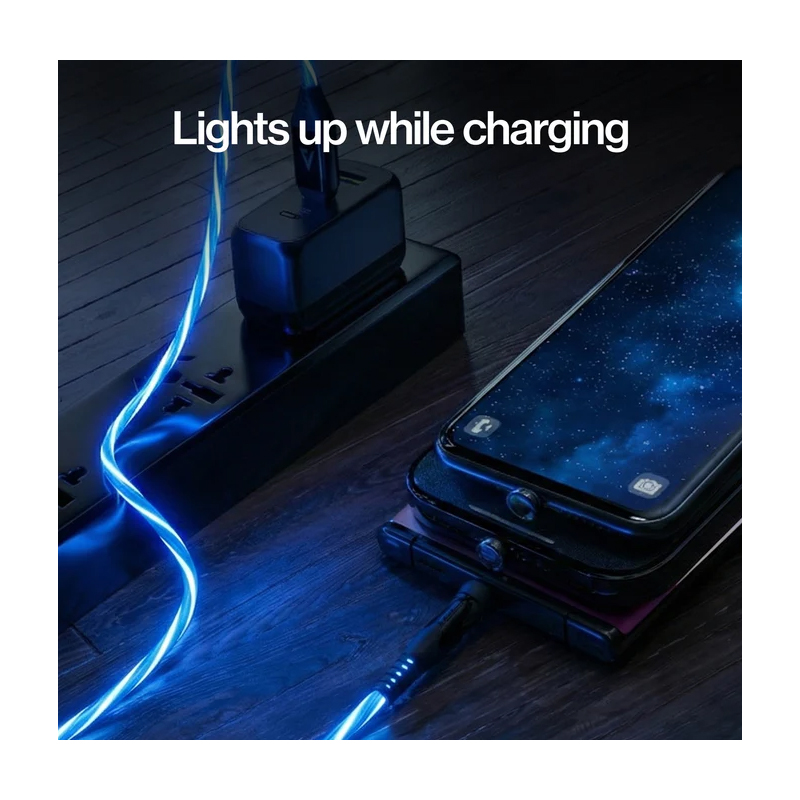 CABLE IMANTADO MAGNÉTICO 3 EN 1 MICRO USB, TIPO C IPHONE CON LUZ LED - 4