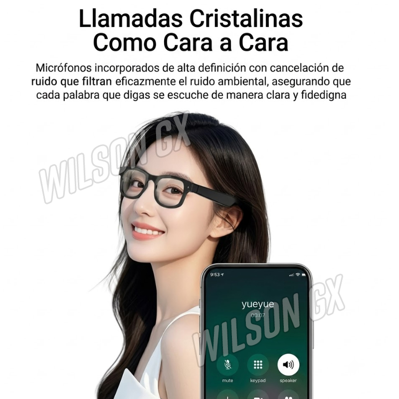 LENTES SMART CON IA TIEMPO REAL 8MP CÁMARA ESPÍA TRADUCTOR LLAMADAS AUDIO - 5