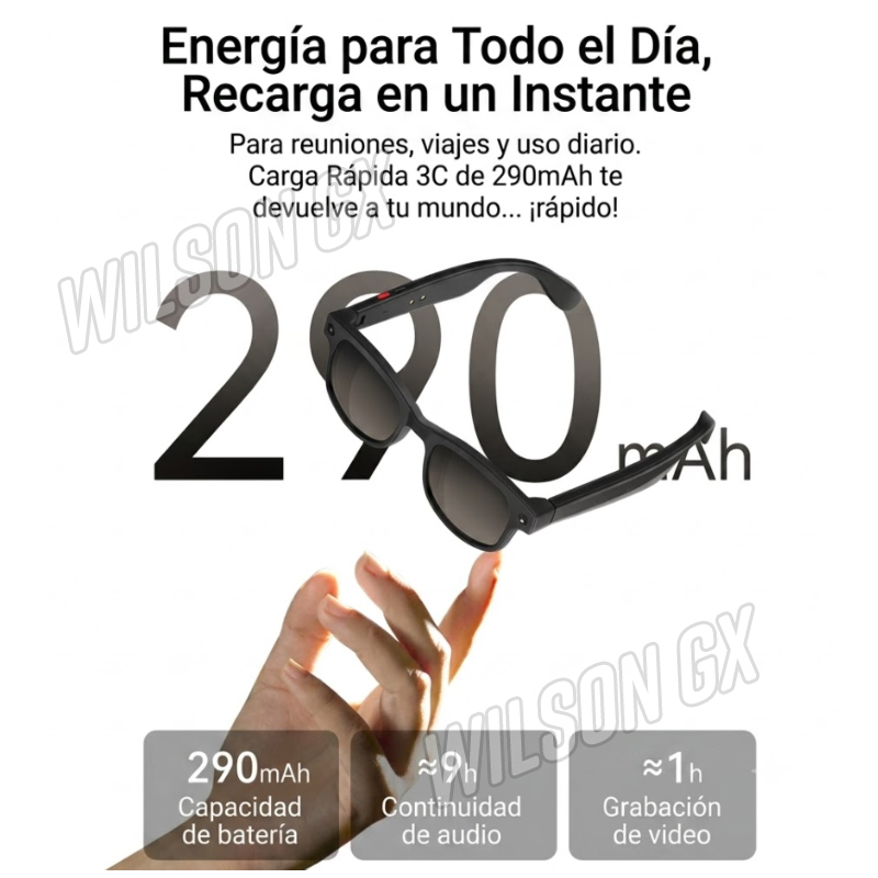LENTES SMART CON IA TIEMPO REAL 8MP CÁMARA ESPÍA TRADUCTOR LLAMADAS AUDIO - 7