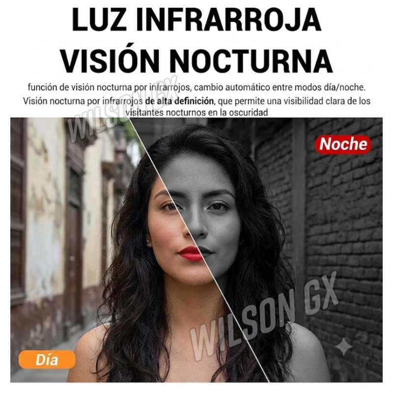 TIMBRE INTELIGENTE INALÁMBRICO CON CÁMARA DOBLE AUDIO VISIÓN NOCTURNA - 4