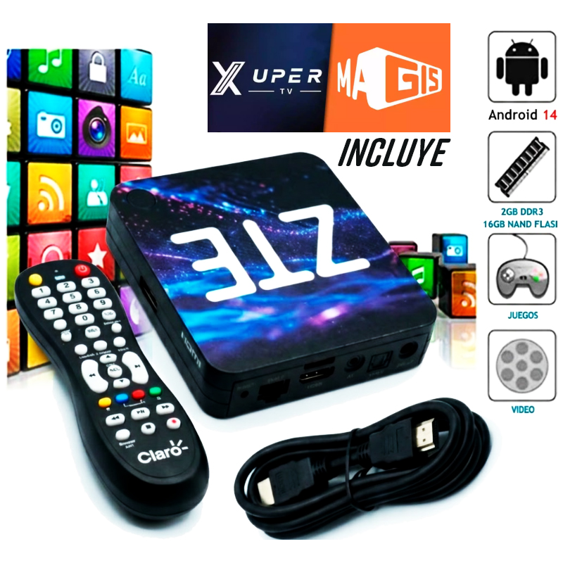 CONVERTIDOR TV ANDROID TV BOX Z8 ZTE  13 DDR3 16GB 2GB - 3