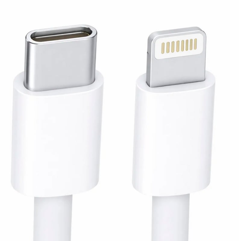 CARGADOR 20W LIGHTNING A TIPO C PARA IPHONE 12-14 PRO MAX CARGA RÁPIDA COMPATIBLE - 3