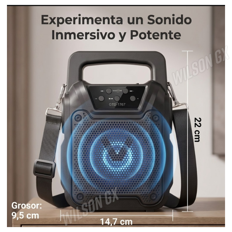 RADIO PORTATIL FM CON DOBLE PANEL SOLAR PARLANTE BLUETOOTH RECARGABLE USB LINTERNA EMERGENCIA - 2