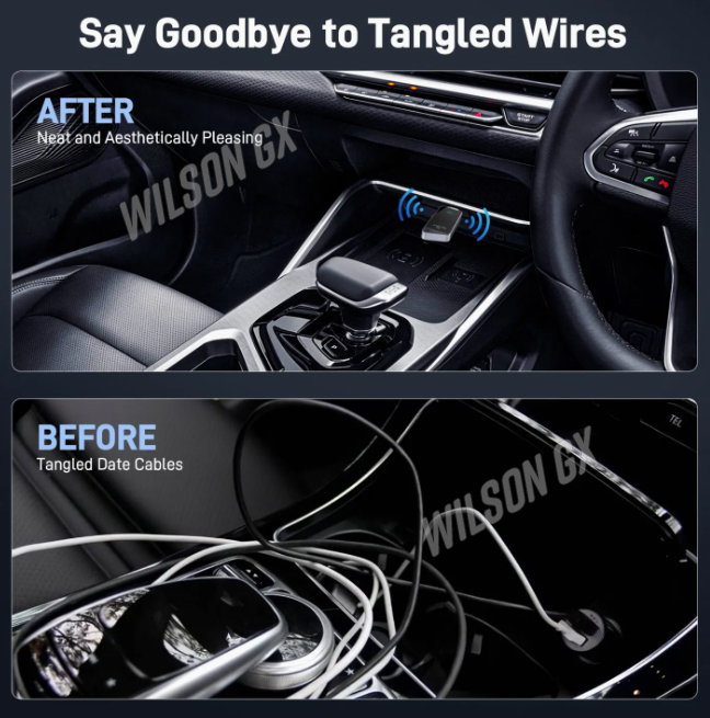 ADAPTADOR INALÁMBRICO CARPLAY ANDROID COMPATIBLE AUTO WIFI USB PLUG AND PLAY AUTO - 5