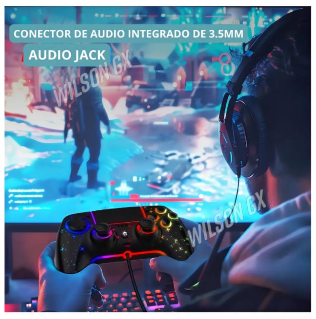 MANDOS COMPATIBLE PARA PLAY 4 COMBO X2 JOYSTICK INALAMBRICO COMPATIBLE CONTROL PS4 DUALSHOCK - 6