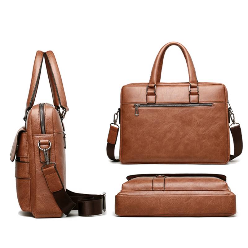 MALETINES EJECUTIVOS HOMBRE PORTAFOLIO WEIXIER DE CUERO PU PARA TRABAJO - 6