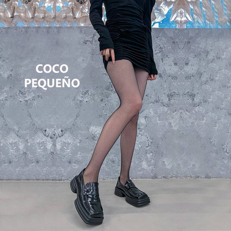 PANTY MEDIA MUJER DE MALLA LENCERIA SEXY FINA BABY DOLL - PEQUEÑO - 4