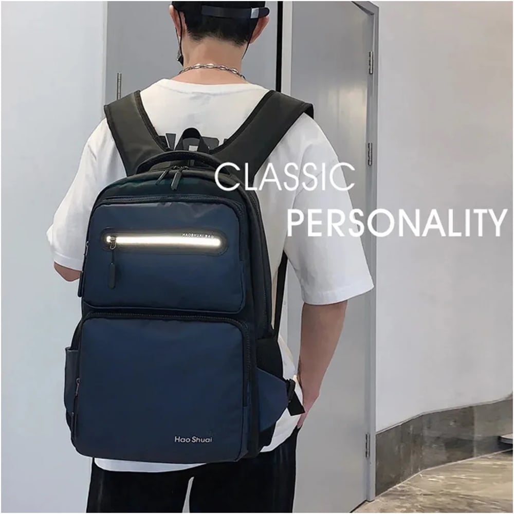 MOCHILA PARA LAPTOP HOMBRE MOCHILA IMPERMEABLE JUVENIL CASUAL MODA - 2