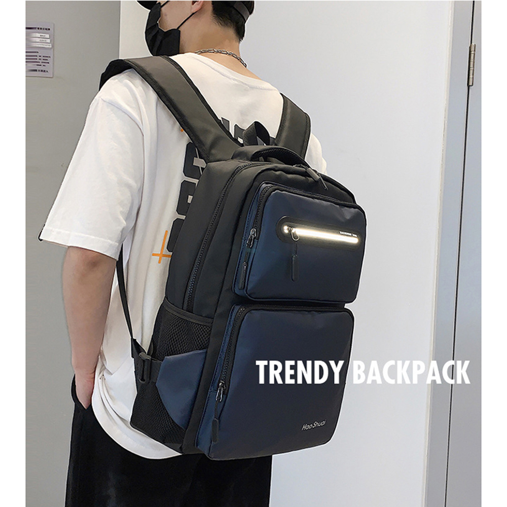 MOCHILA PARA LAPTOP HOMBRE MOCHILA IMPERMEABLE JUVENIL CASUAL MODA - 4