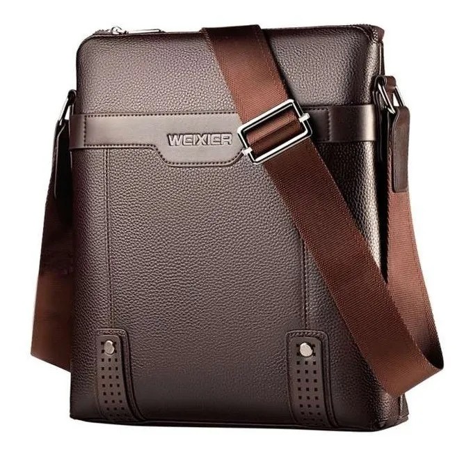 BANDOLERA HOMBRE CUERO PU IMPERMEABLE MORRAL WEIXIER - 1
