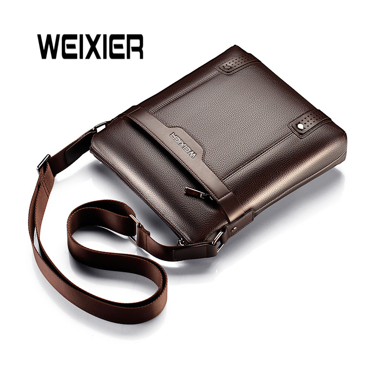 BANDOLERA HOMBRE CUERO PU IMPERMEABLE MORRAL WEIXIER - 2