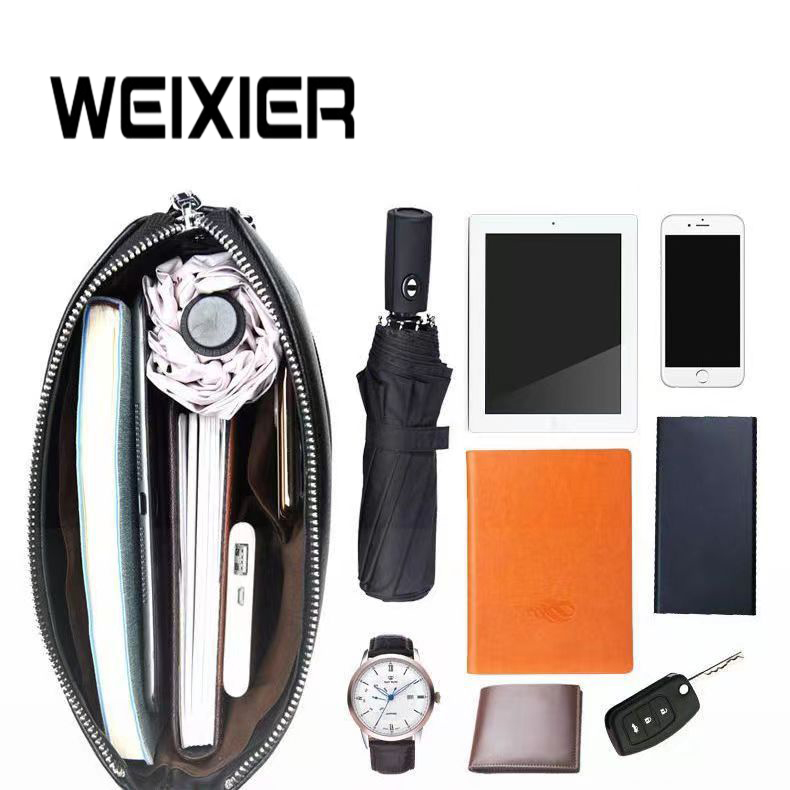 BANDOLERA HOMBRE CUERO PU IMPERMEABLE MORRAL WEIXIER - 4
