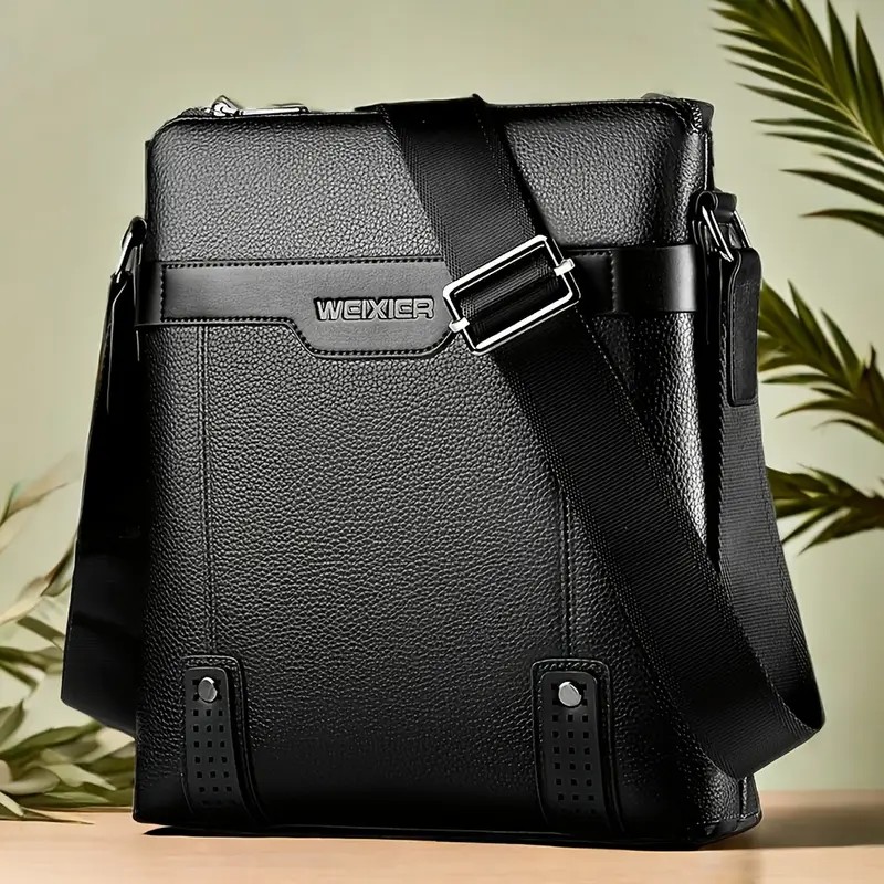 BANDOLERA HOMBRE CUERO PU IMPERMEABLE MORRAL WEIXIER - 7