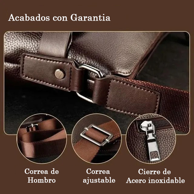 BANDOLERA HOMBRE CUERO PU IMPERMEABLE MORRAL WEIXIER - 9