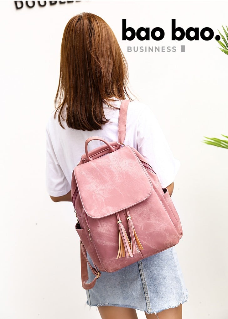MOCHILA CARTERA DE HOMBRO DE CUERO PU PARA MUJER - 1
