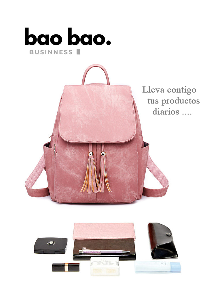 MOCHILA CARTERA DE HOMBRO DE CUERO PU PARA MUJER - 8