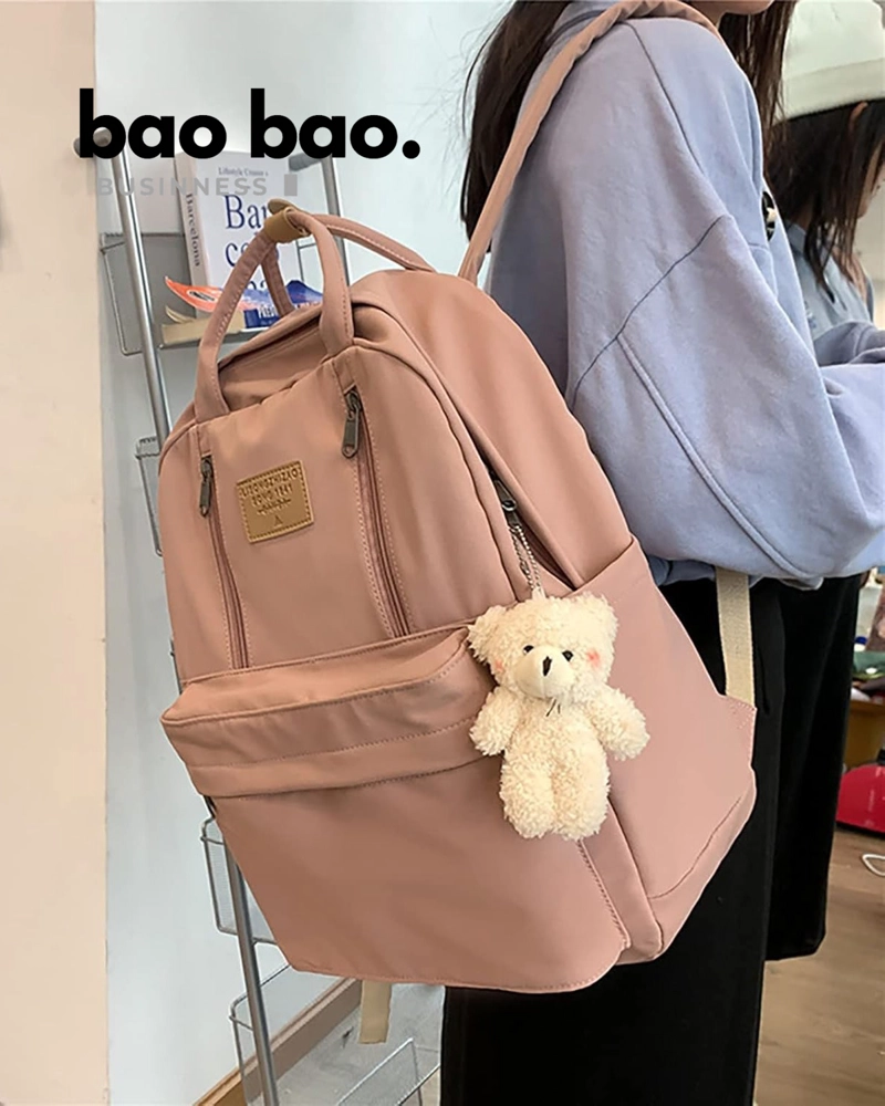 MOCHILA IMPERMEABLE MULTIFUNCIÓN PORTA LAPTOP JUVENIL ESTILO COREANO - 1