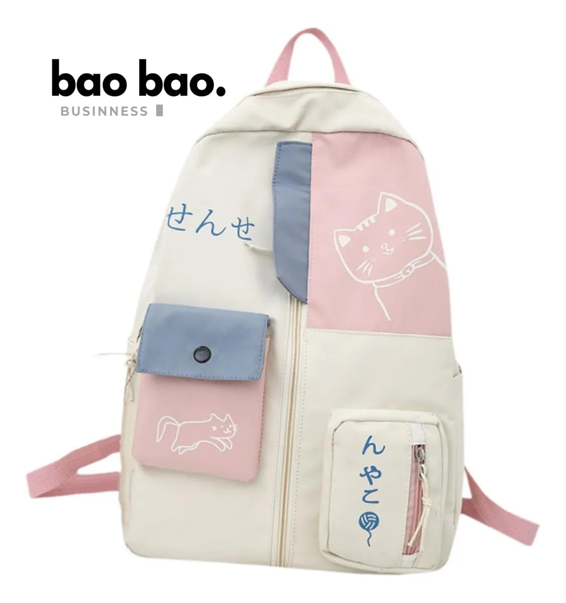 MOCHILA PORTA LAPTOP ESTILO GATITO MODA JUVENIL PARA MUJER KAWAII - 2