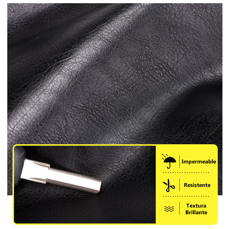 MOCHILA PARA HOMBRE NEGRA MARRON DE CUERO PU MODA CASUAL ELEGANTE - 9