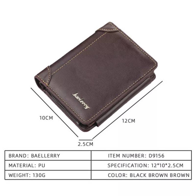 BILLETERA HOMBRE DE CUERO PU BAELLERRY TARJETERO Y MONEDERO - 3