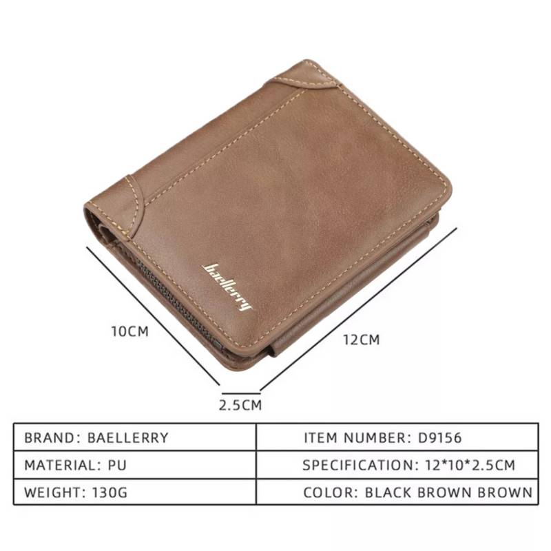 BILLETERA HOMBRE DE CUERO PU BAELLERRY TARJETERO Y MONEDERO - 5