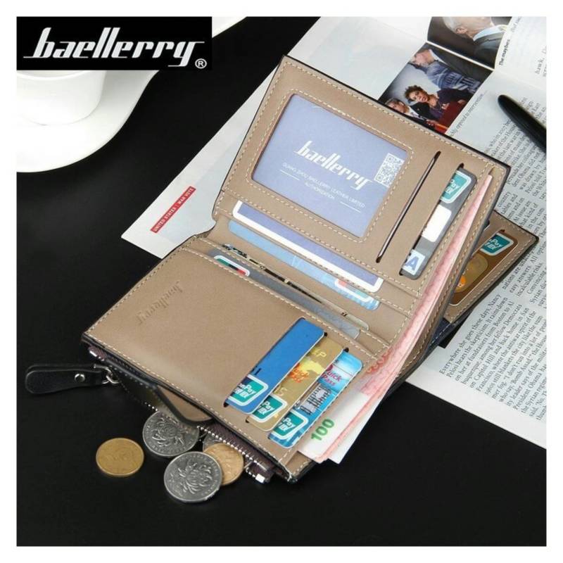 BILLETERA PARA HOMBRE BAELLERRY CUERO PU CON MONEDERO TARJETERO - 4