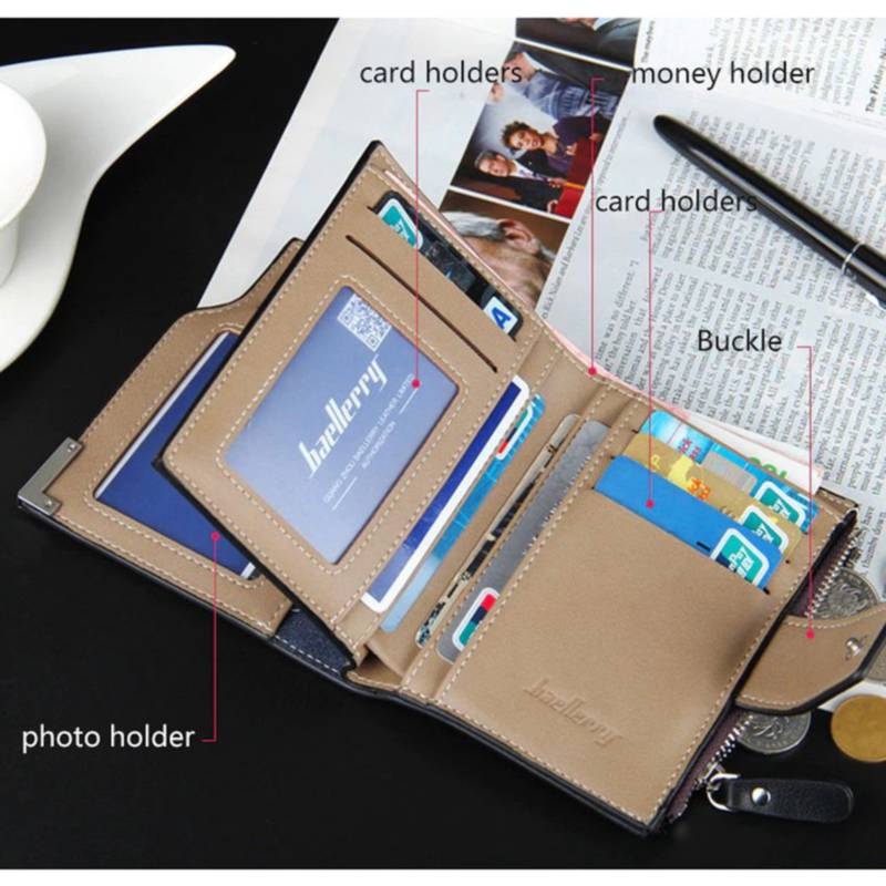 BILLETERA PARA HOMBRE BAELLERRY CUERO PU CON MONEDERO TARJETERO - 6