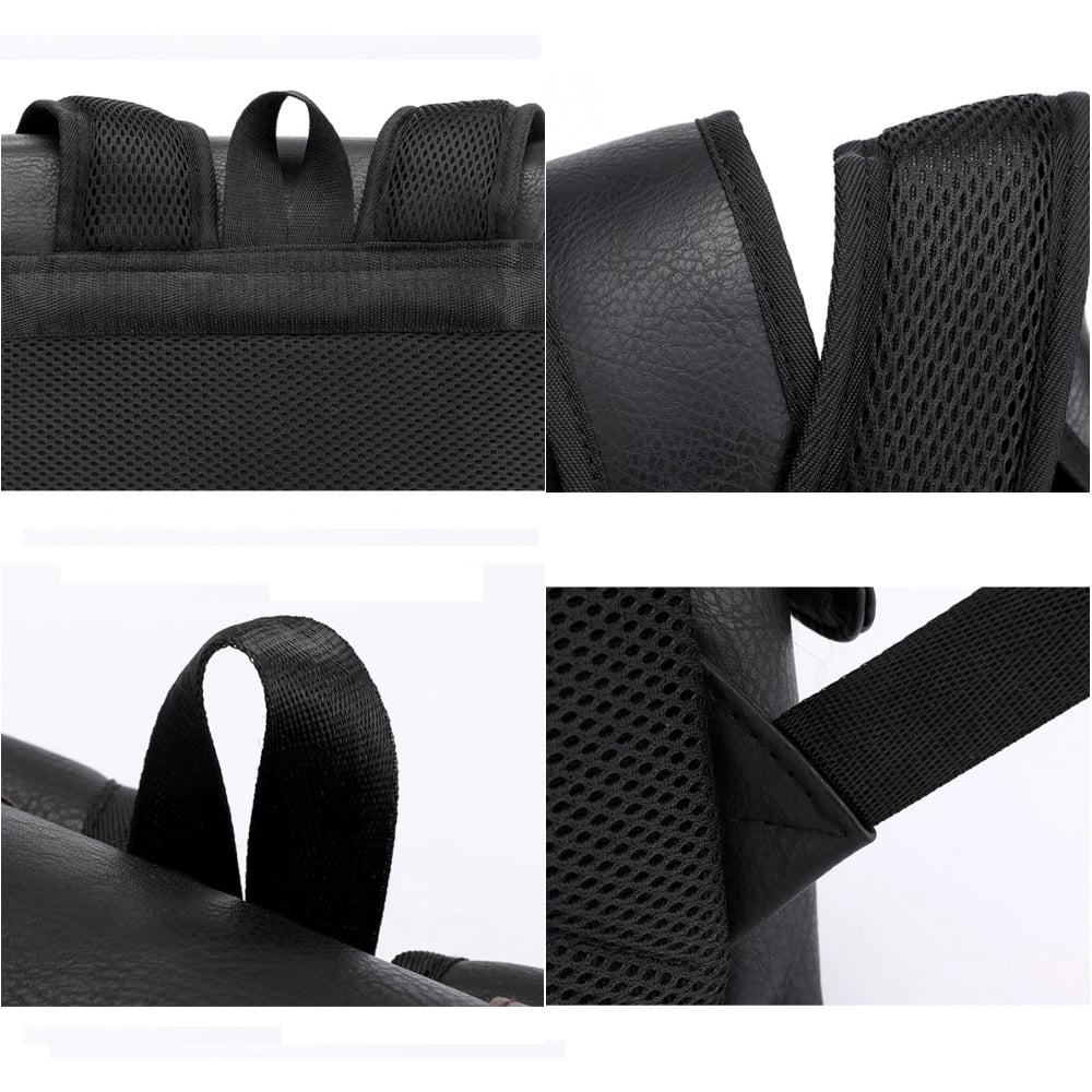 MOCHILA PARA HOMBRE DE CUERO PU MOCHILA PORTALAPTOP - 7