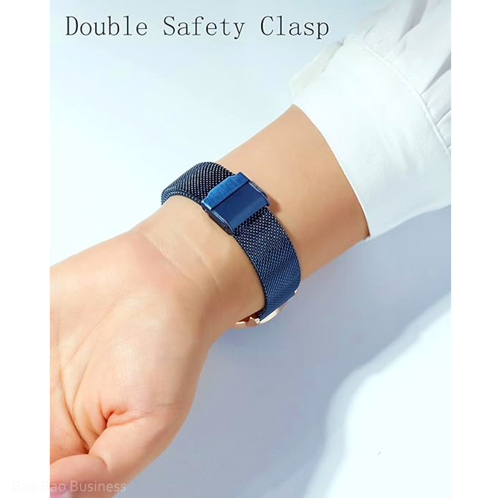 RELOJES DAMA ANÁLOGO DE METAL ACERO INOXIDABLE AZUL HANNAH MARTIN MODA AZUL - 6