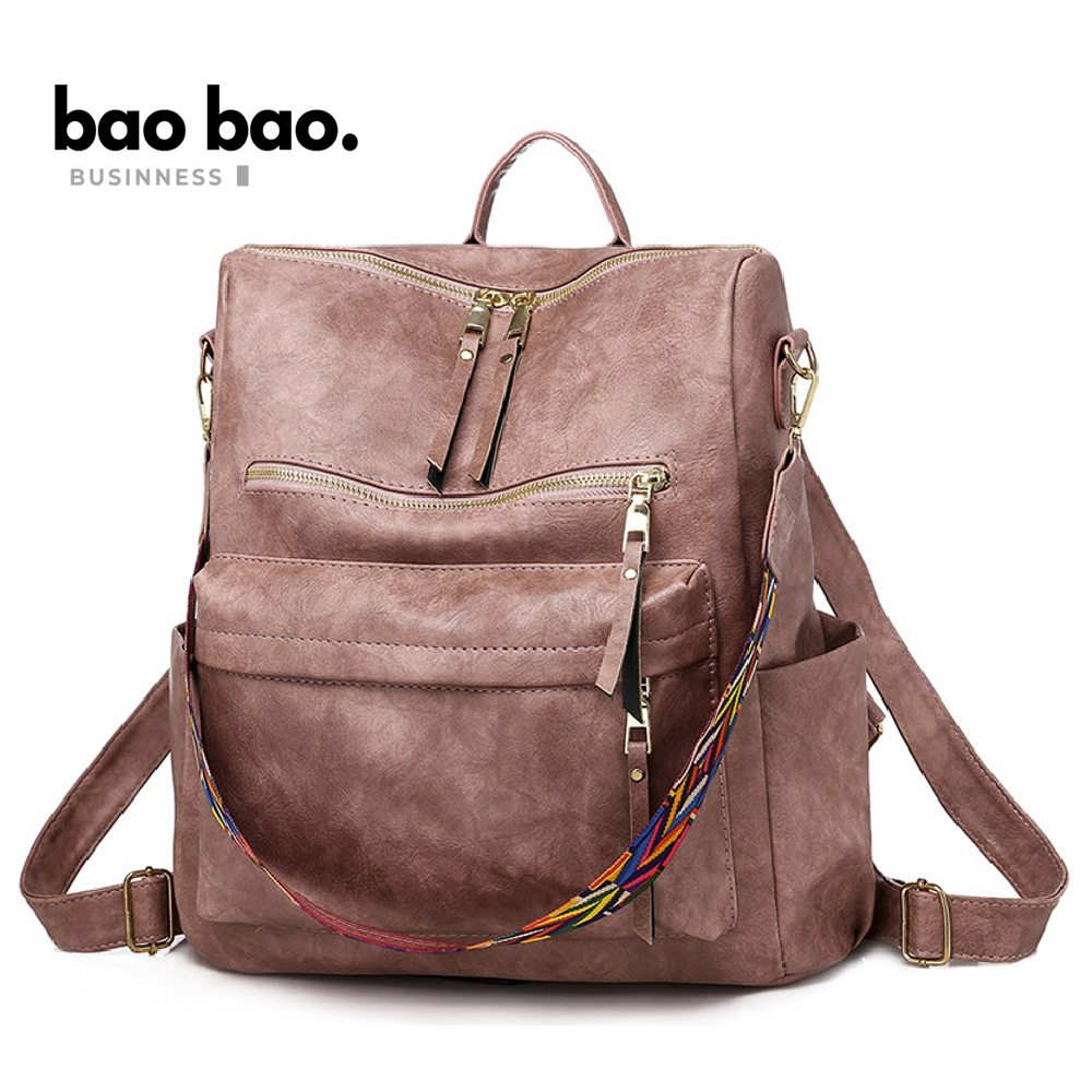 MOCHILA CARTERA BOLSO PARA MUJER DE CUERO PU MODA JUVENIL - 4