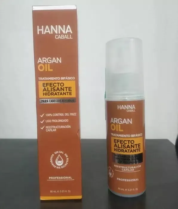 TRATAMIENTO HANNA 95ML BIFÁSICO ARGAN OIL CABALL EFECTO ALISANTE - 1