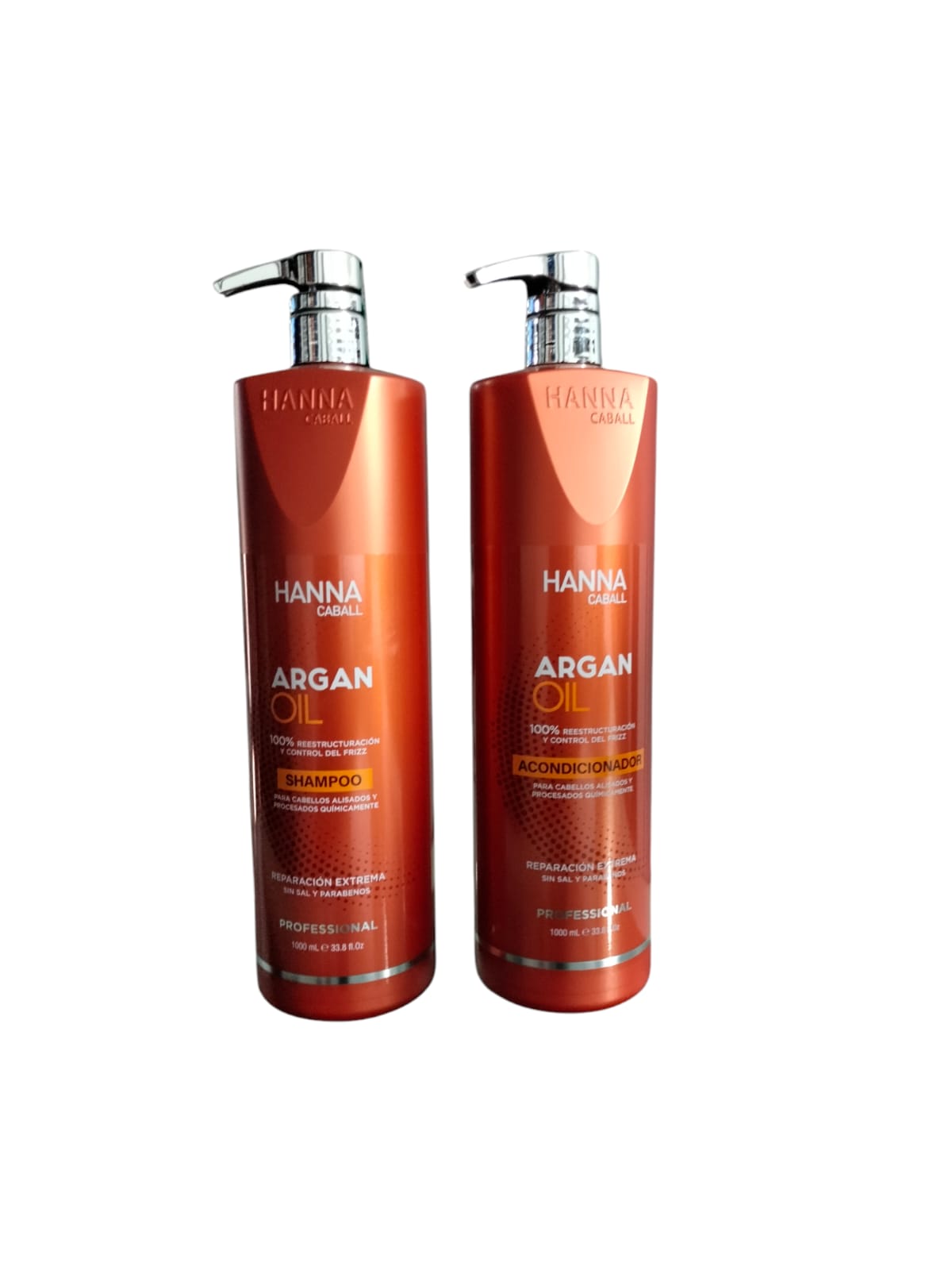 SHAMPOO HANNA + ACONDICIONADOR ARGAN 1L CABALL - 1