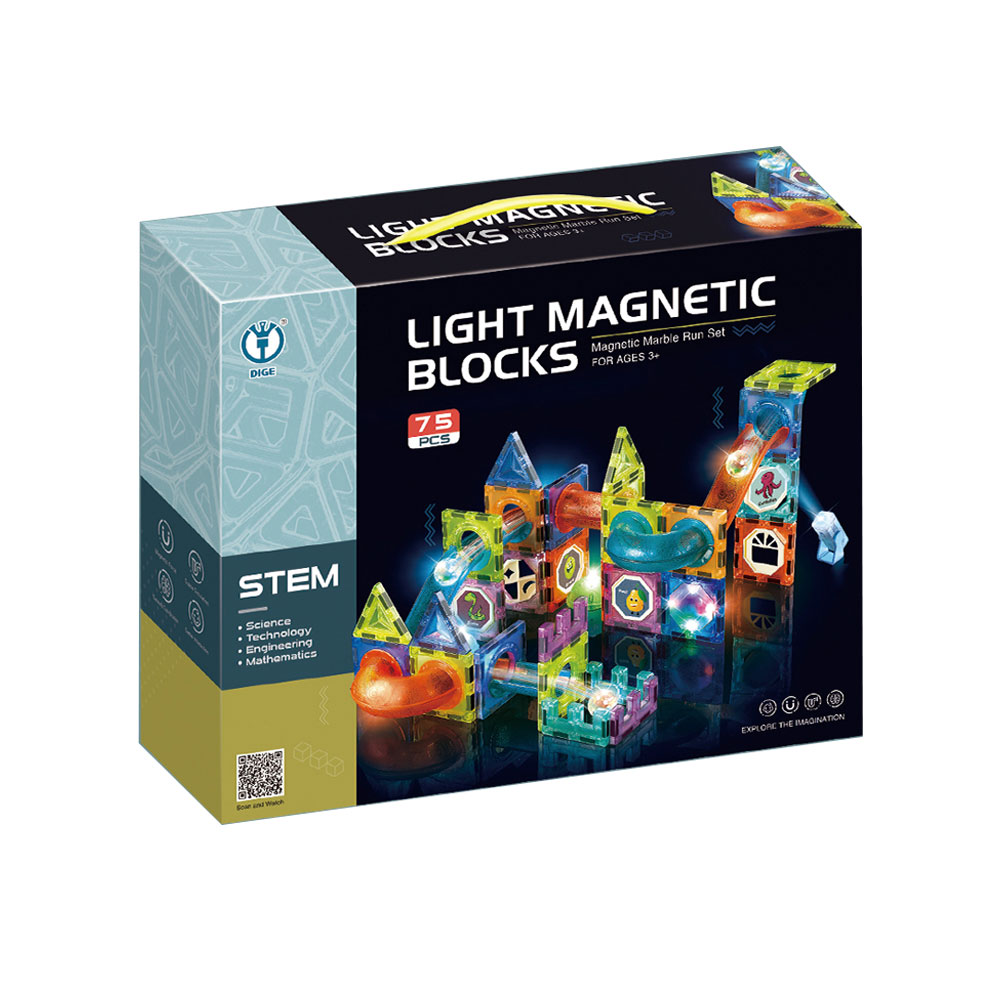 BLOQUES DE JUGUETE MAGNÉTICOS CON LUCES LED. PCS 75 - 4