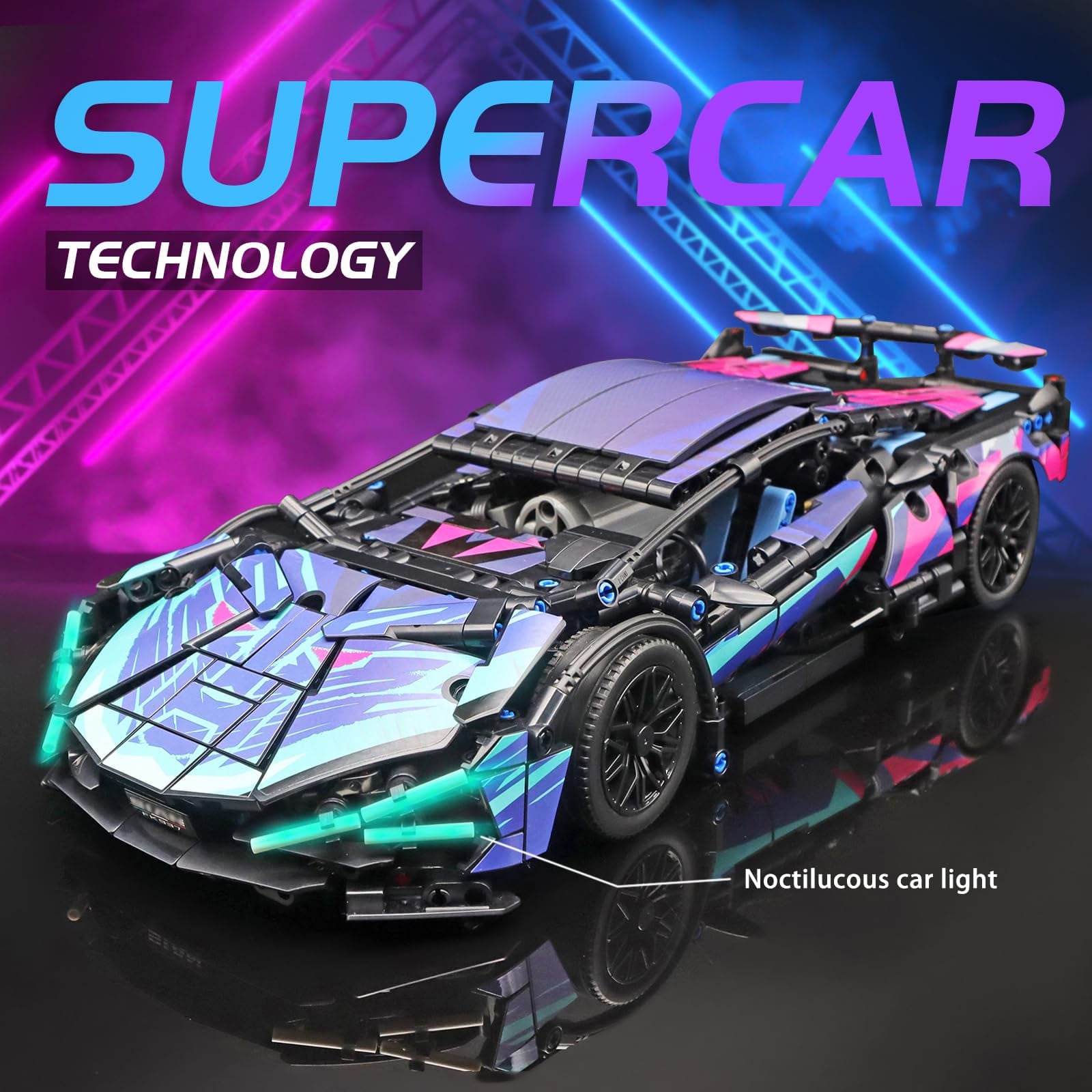 CARROS TIPO LEGOS LAMBORGHINI + DE 1000 PCS BATERIA RECARGABLE Y CONTROL REMOTO - 3