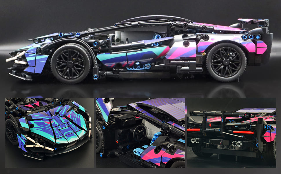CARROS TIPO LEGOS LAMBORGHINI + DE 1000 PCS BATERIA RECARGABLE Y CONTROL REMOTO - 5