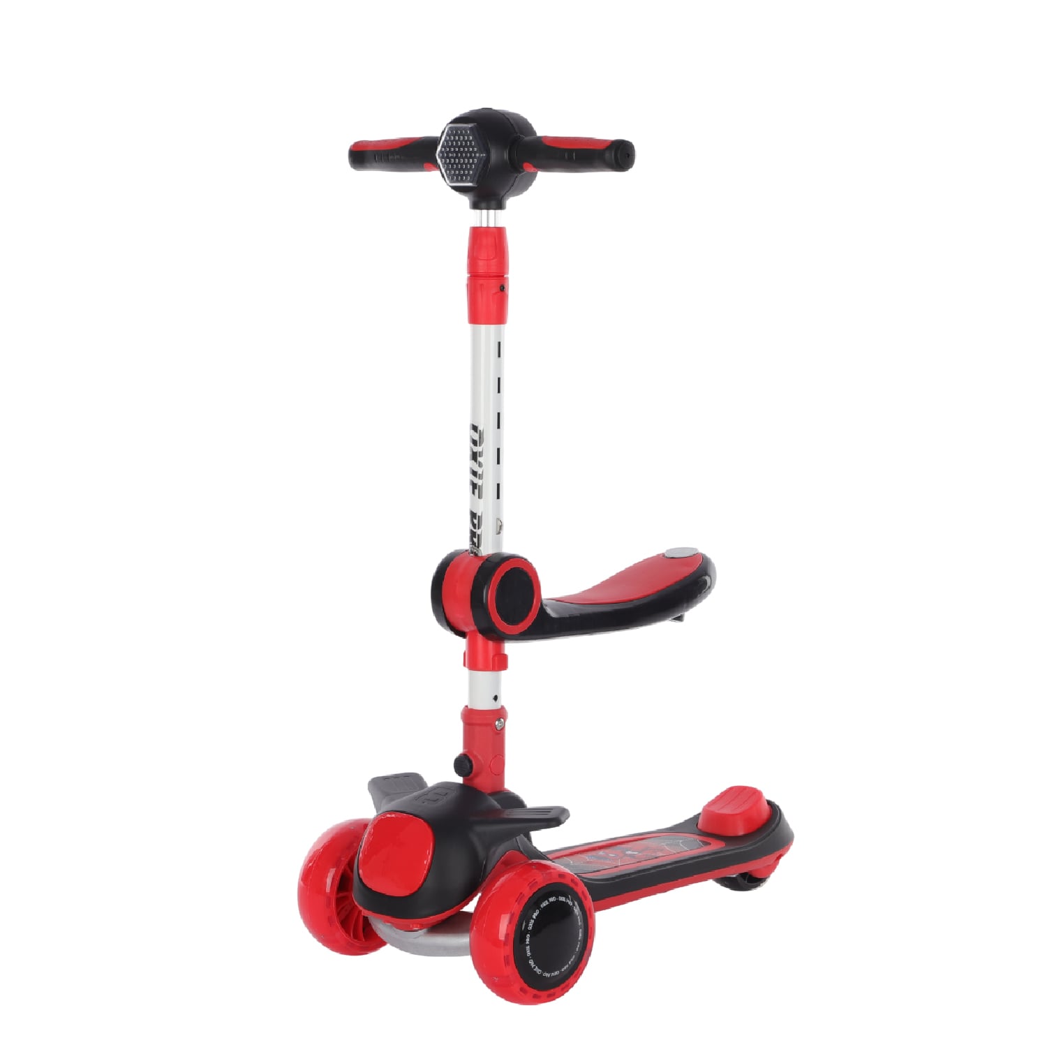 SCOOTER LEXUS CON ASIENTO OXIE PRO BLUETOOTH ROJO NEGRO - 1